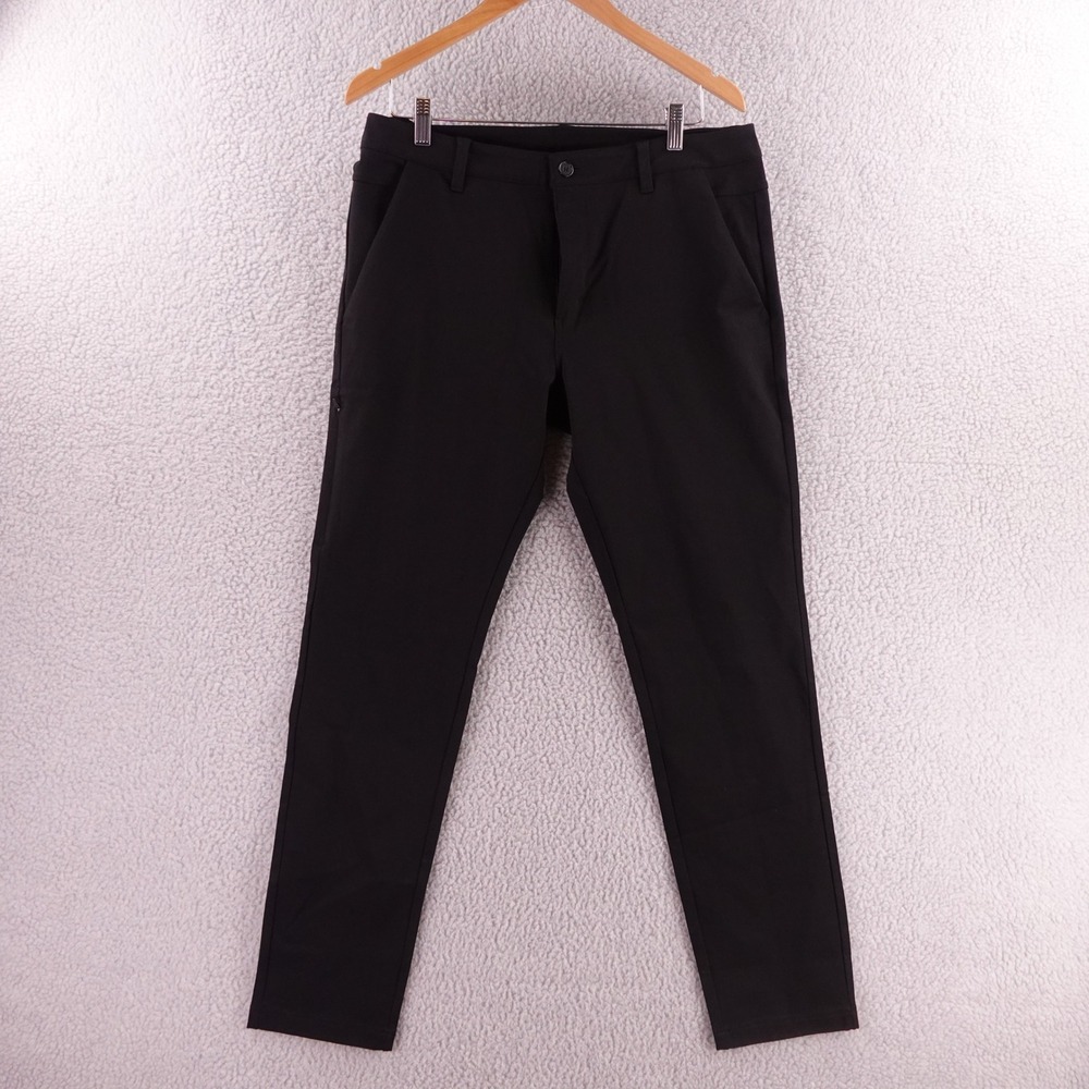 BYLT Premium Basics Mens Everyday Pant Black Size 36x30 Stretch Chino Trousers